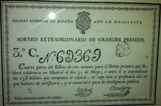 Primer décimo de lotería